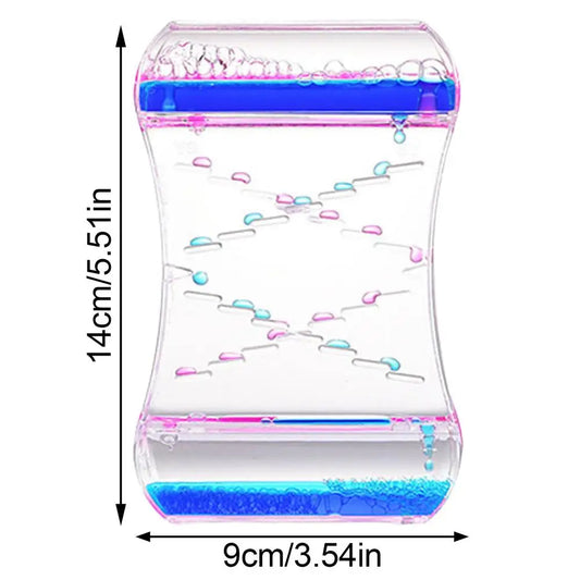 Colorful Spiral Liquid Timer Hourglass with Floating Bubbles - Visual Sensory Toy for All Ages, Ideal for Home and Office Decor